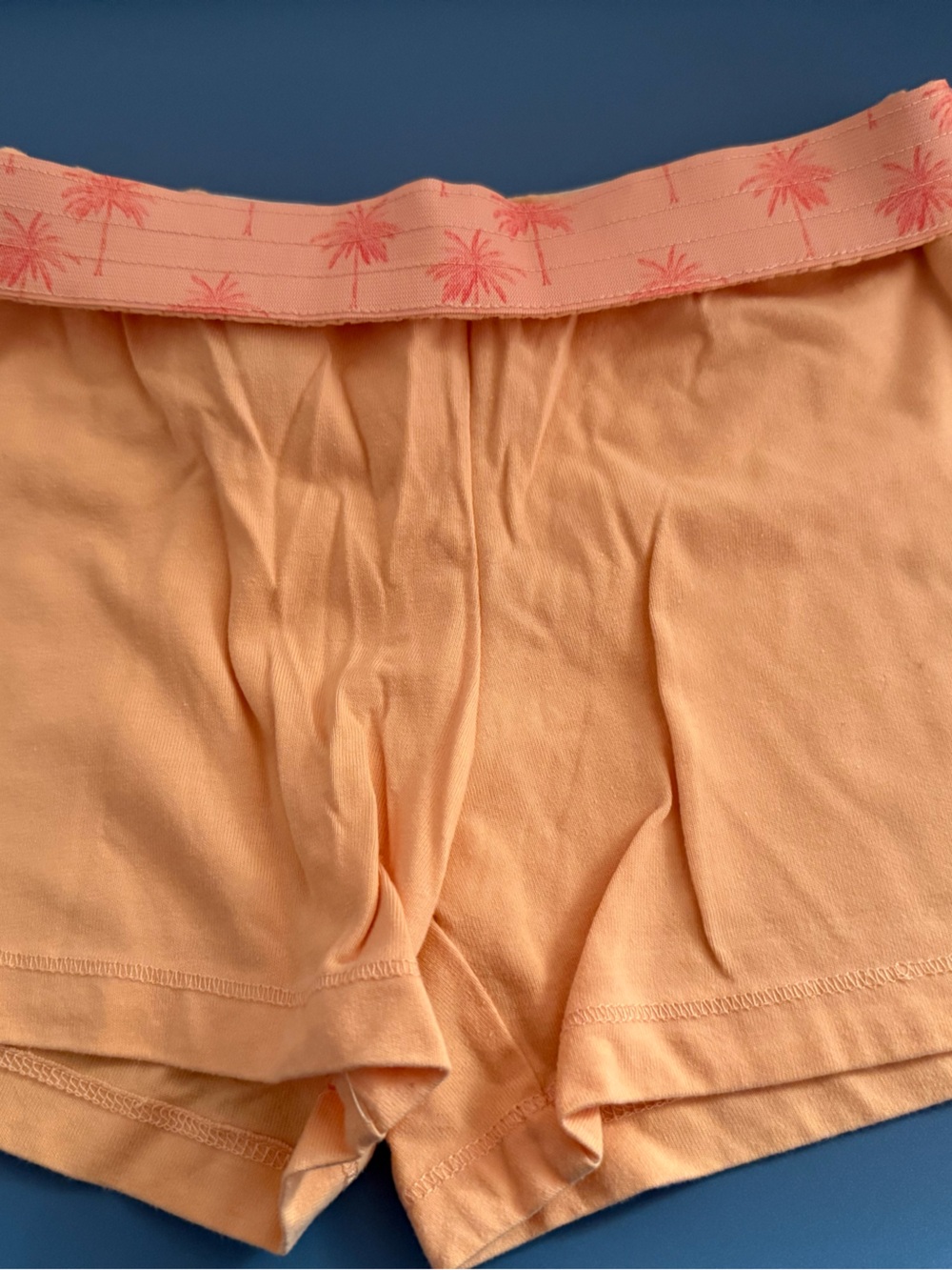 wonder nation Peach Palm-Print Elastic-Waist Athletic Shorts